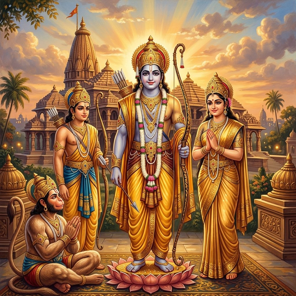 श्री रामचन्द्र कृपालु भजु मन (राम स्तुति व आरती)